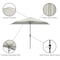 Pure Garden 9 Ft Semicircle Patio Umbrella, Tan 50-145-T - alternate 5